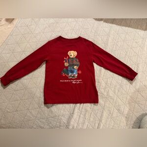 Polo by Ralph Lauren Boys Holiday Bear Long Sleeve Shirt